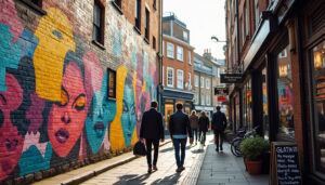 explorez shoreditch à londres, quartier emblématique du street art et de la culture hipster, entre fresques colorées, boutiques indépendantes et cafés branchés.